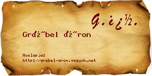 Grébel Áron névjegykártya